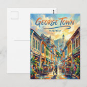 George Town Malaysia Postkarte (Vorne/Hinten)