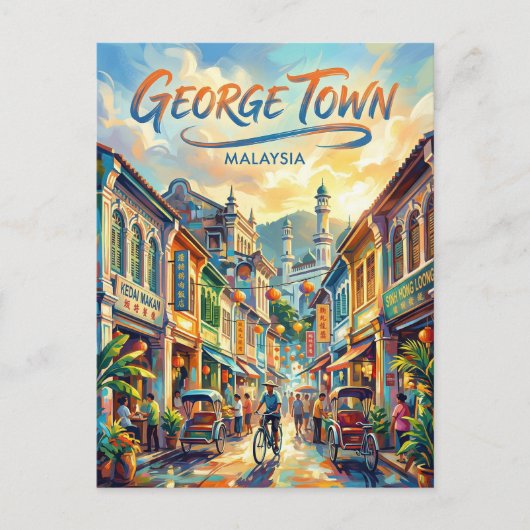 George Town Malaysia Postkarte (Vorderseite)