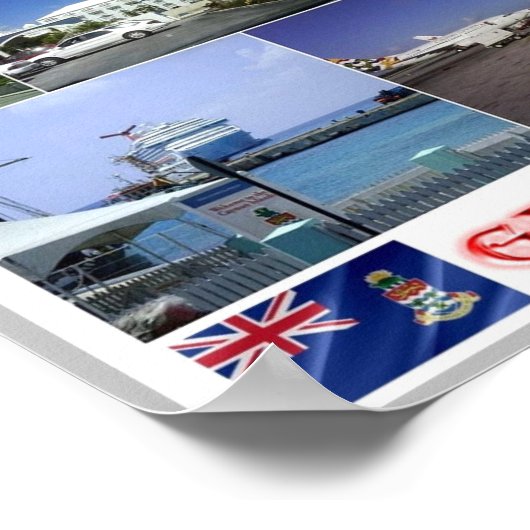 George Town - Mosaik - Kaimaninseln - Poster (Ecke)