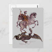 GEORGE UND DER DRACHE POSTKARTE (Vorne/Hinten)