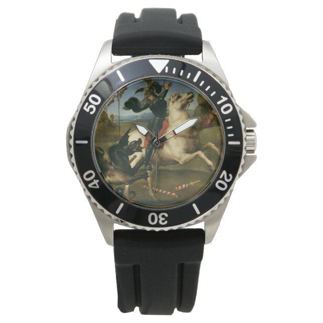 George und der Drache (von Raphael) Armbanduhr (Vorderseite)