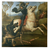 George und der Drache (von Raphael) Fliese (Vorderseite)