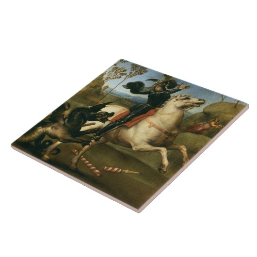 George und der Drache (von Raphael) Fliese (Seite)