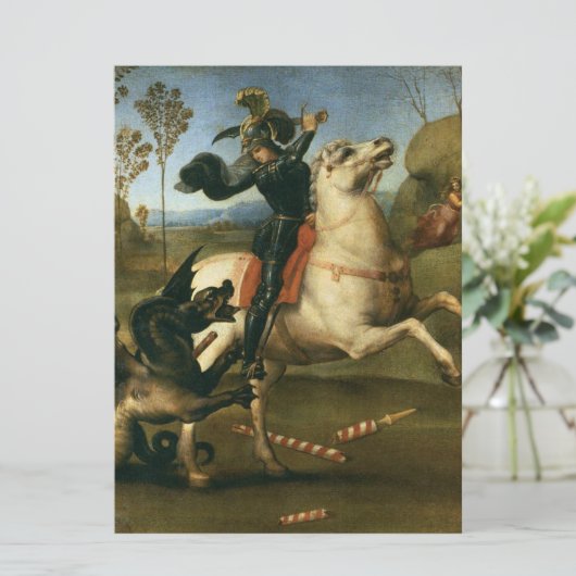 George und der Drache (von Raphael) Karte (Stehend Vorderseite)