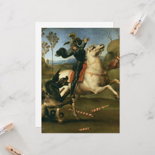 George und der Drache (von Raphael) Karte (Vorderseite/Rückseite Beispiel)