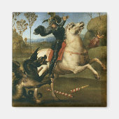 George und der Drache (von Raphael) Magnet (Vorne)