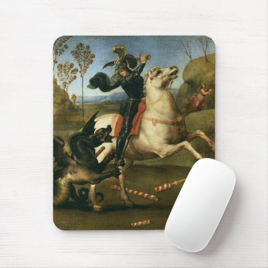 George und der Drache (von Raphael) Mousepad (Mit Mouse)