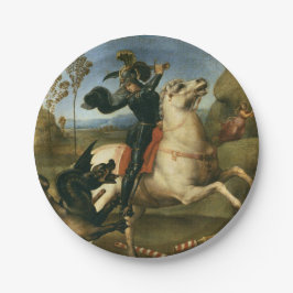 George und der Drache (von Raphael) Pappteller