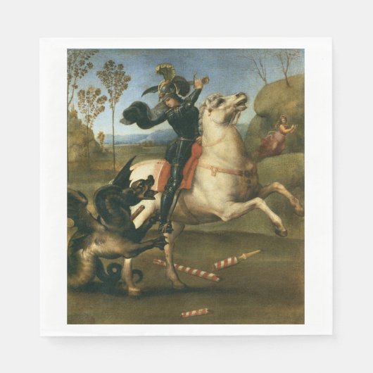 George und der Drache (von Raphael) Serviette (Vorderseite)