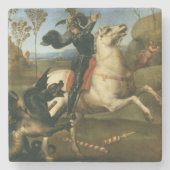 George und der Drache (von Raphael) Steinuntersetzer (Vorderseite)