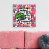 George und Dragon haben die Leinwand umrissen (Insitu (Wohnzimmer))