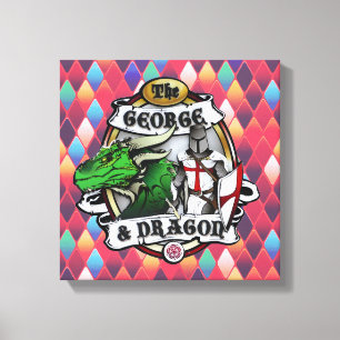 George und Dragon haben die Leinwand umrissen