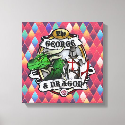 George und Dragon haben die Leinwand umrissen (Vorderseite)