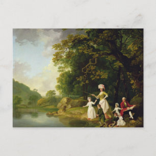 George und Mary Browne mit ihrem Fünf-Älteren-Kind Postkarte