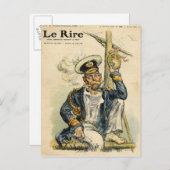 George V, 'The Simple' of the Royal Navy Postkarte (Vorne/Hinten)