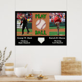 George W Bush / Barack H Obama Poster (Küche)