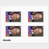 George W. Bush Baseball Card Rechteckiger Aufkleber (Blatt)