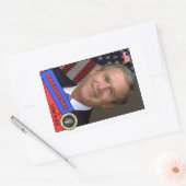 George W. Bush Baseball Card Rechteckiger Aufkleber (Umschlag)