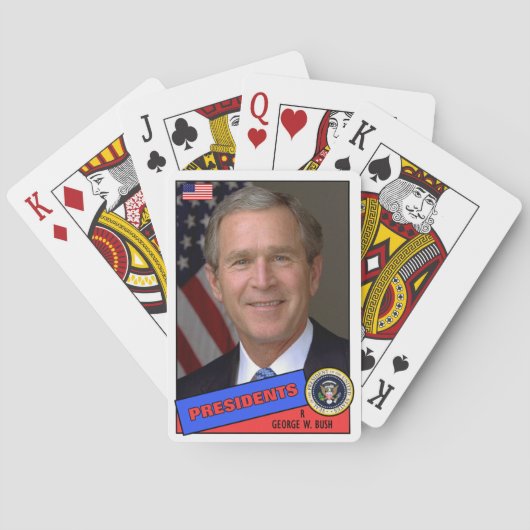 George W. Bush Baseball Card Spielkarten (Rückseite)