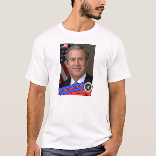 George W. Bush Baseball Card T-Shirt (Vorderseite)