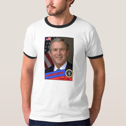 George W. Bush Baseball Card T-Shirt (Vorderseite)