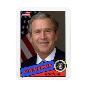 George W. Bush-Baseballkarte Magnet