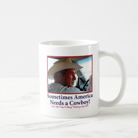 George W Bush im Cowboyhut Kaffeetasse (Rechts)