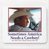 George W Bush im Cowboyhut Mousepad (Vorne)