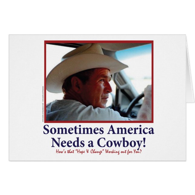 George W Bush in Cowboy Hat (Vorderseite (Horizontal))