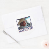 George W Bush Miss Me Runder Aufkleber (Umschlag)