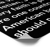 George W. Bush mit Zitat zur Bigotterie Poster (Ecke)