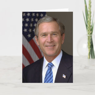 George W. Bush offizielles Portrait Karte