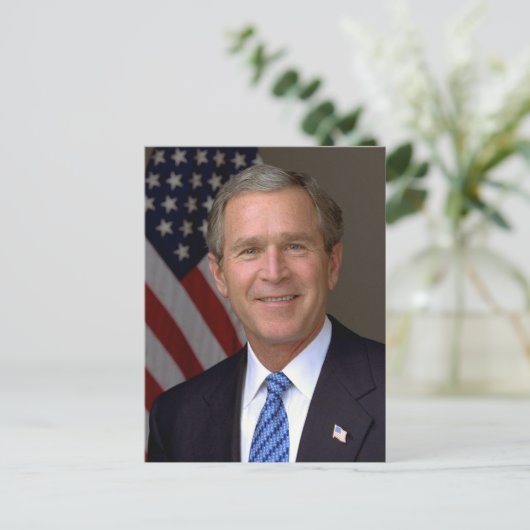 George W. Bush offizielles Portrait Postkarte (Stehend Vorderseite)