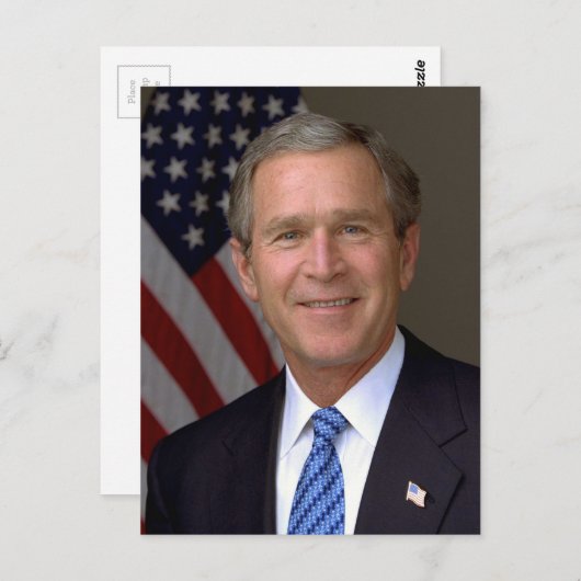 George W. Bush offizielles Portrait Postkarte (Vorne/Hinten)
