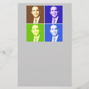 George W Bush Pop Art Briefpapier