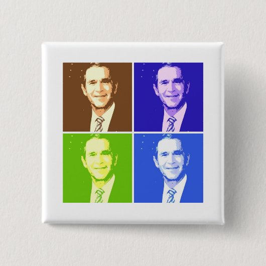George W Bush Pop Art Button (Vorderseite)