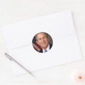 George W. Bush Runder Aufkleber (Umschlag)