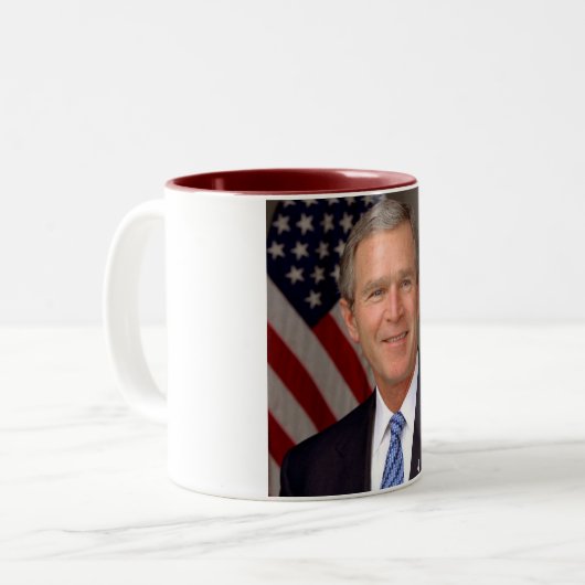 George W. Bush Zweifarbige Tasse (Vorderseite Links)