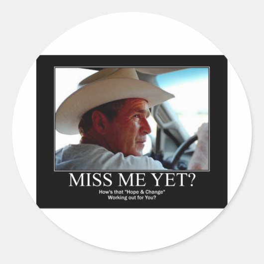 GEORGE-W-HOPE RUNDER AUFKLEBER (Vorderseite)