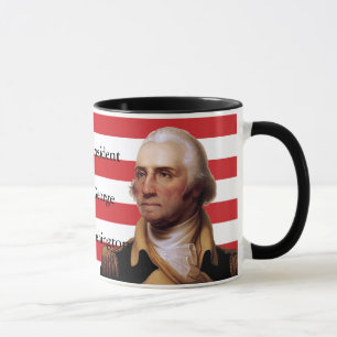 George Washington & 13-Sterne Flag Tasse