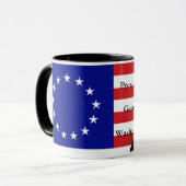 George Washington & 13-Sterne Flag Tasse (Vorderseite Links)