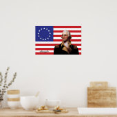 George Washington & 13-Sterne-Flagge Poster (Küche)