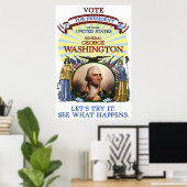 George Washington 1789 Election Poster (weiß) (Heimbüro)