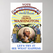 George Washington 1789 Election Poster (weiß) (Vorne)