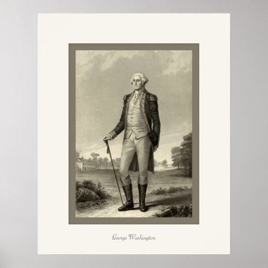 George Washington ~ 1850er Vintage Kunstkunst Poster (Vorne)