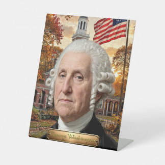 George Washington: 1. Präsident der USA Sockelschild
