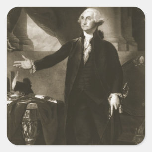 George Washington, 1. Präsident der Vereinigten St Quadratischer Aufkleber