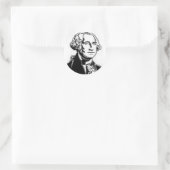 George Washington 1 Runder Aufkleber (Tasche)