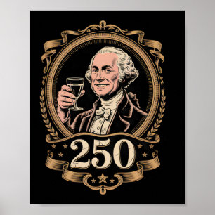 George Washington 250. Geburtstag Retro Unabhängig Poster