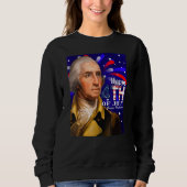 George Washington 4. Juli Design Sweatshirt (Vorderseite)